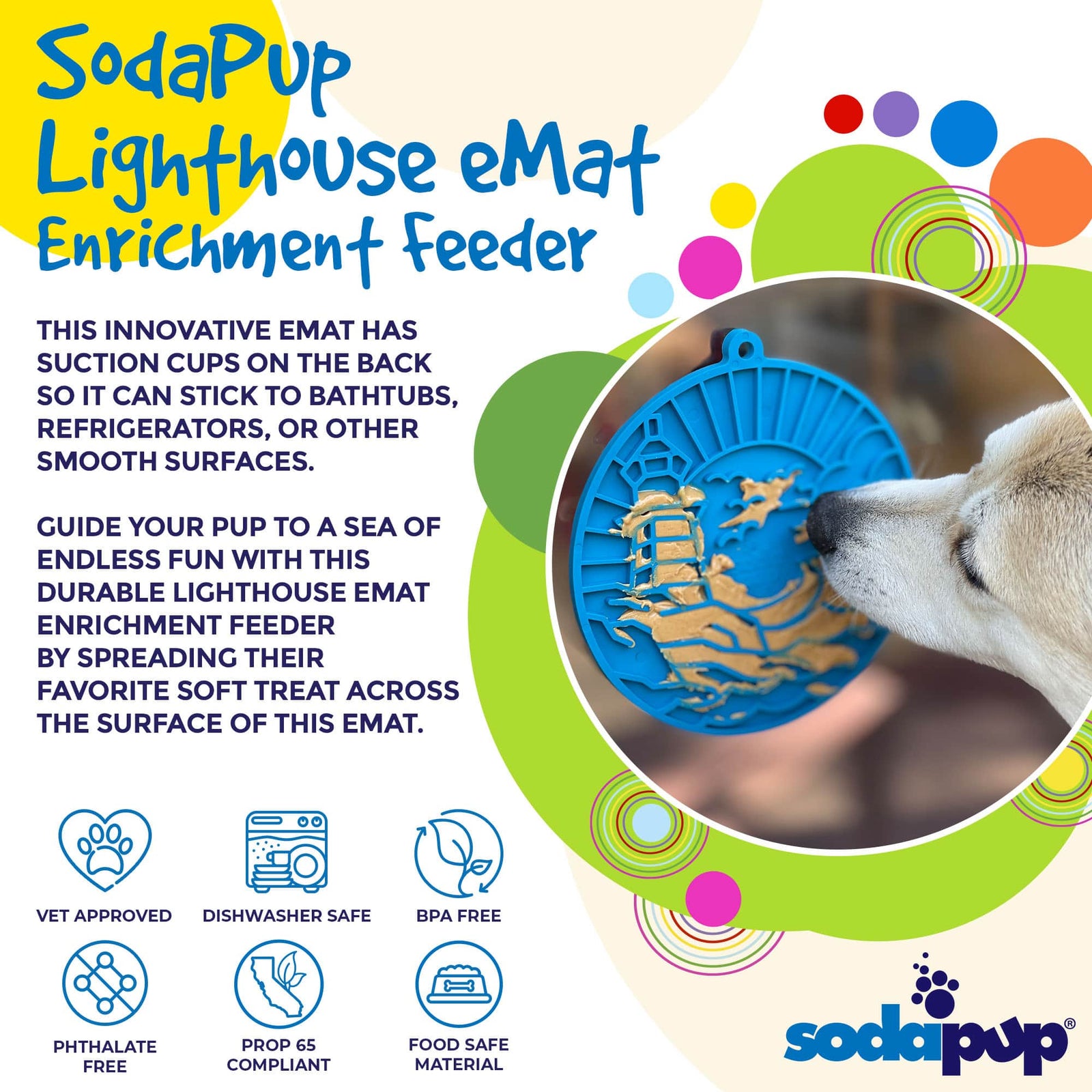Lighthouse Enrichment Lick Mat With Suction Cups
