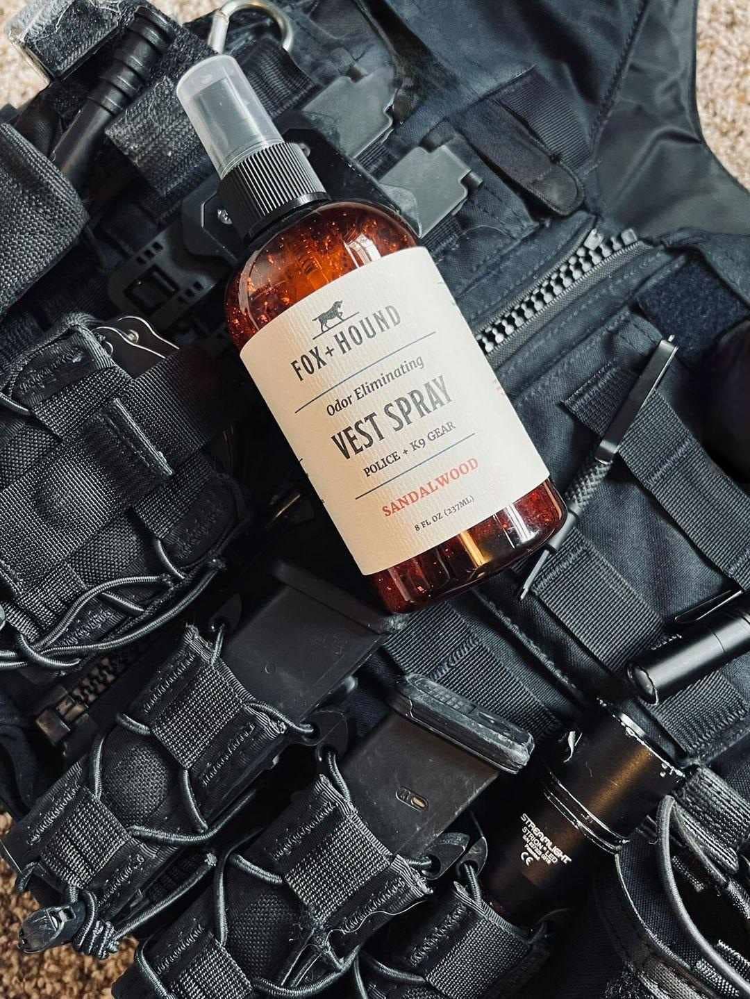 Fox + Hound Odor Eliminating Vest Spray for K9, Police & First Responder Gear