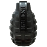 USA-K9 Grenade Shaped eDispenser Durable Dog Chew Toy & Treat Dispenser - Magnum Black