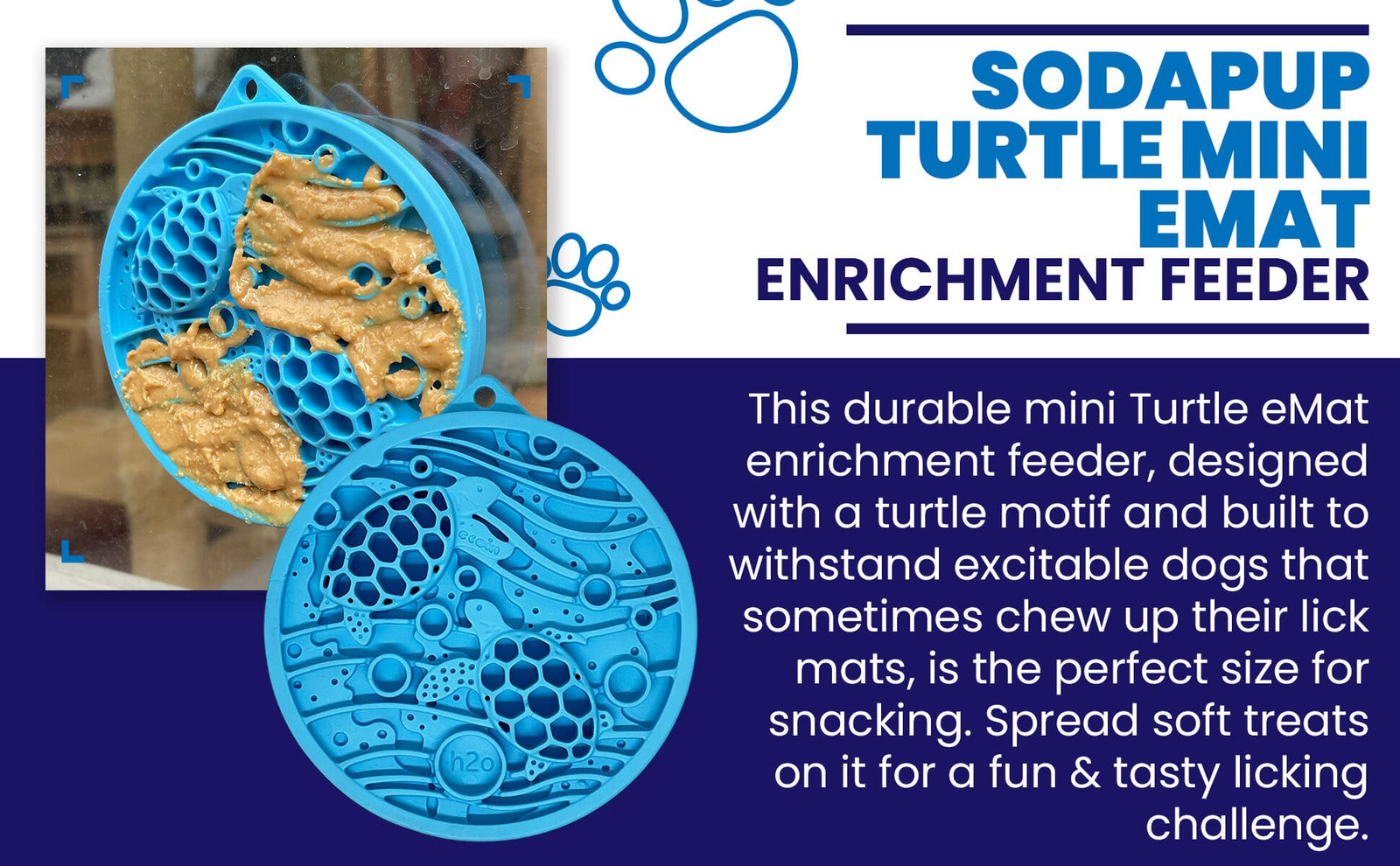 Turtle Mini Lick Mat with Suction Cups