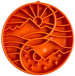 Sun and Moon Shallow Slow Feeder Dog Bowl for Enrichment