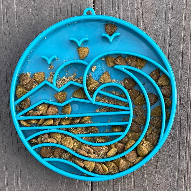 Baja Shallow Slow Feeder Dog Bowl for Enrichment