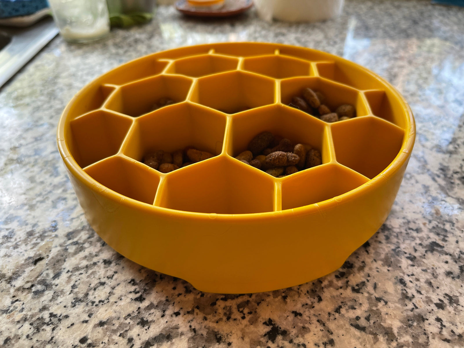 Honeycomb eBowl Deep Slow Feeder Dog Bowl for Enrichment