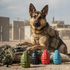 USA-K9 Grenade Shaped eDispenser Durable Dog Chew Toy & Treat Dispenser - Magnum Black